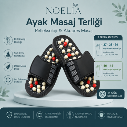 Noelia Ayak Masaj Terliği | Refleksoloji Akupres Basınç Noktalı Terlik