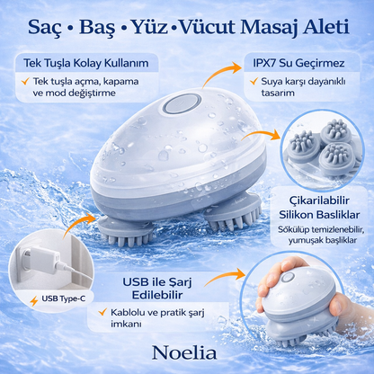 Saç • Baş • Yüz • Vücut Masaj Aleti