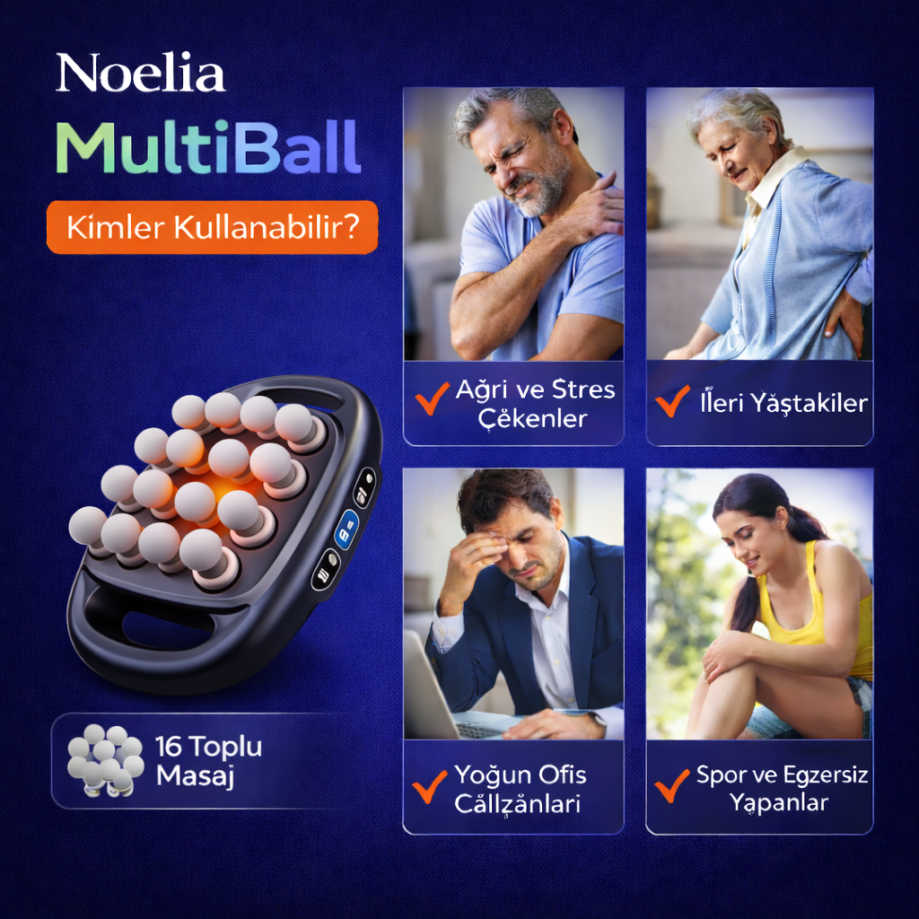 Noelia MultiBall Pro – 16 Toplu Derin Doku Masaj Aleti