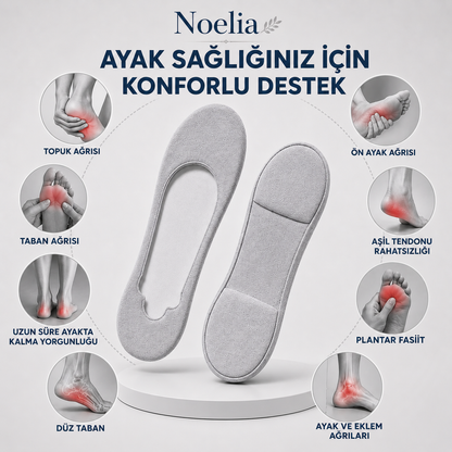 Noelia Gün Boyu Konfor Çorabı | Darbe Emici Yastıklamalı Babet Çorabı