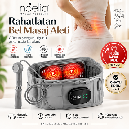 Noelia Rahatlatan Bel Masaj Aleti | Isıtmalı, Hava Destekli ve Titreşimli