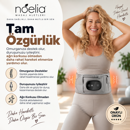 Noelia Rahatlatan Bel Masaj Aleti | Isıtmalı, Hava Destekli ve Titreşimli